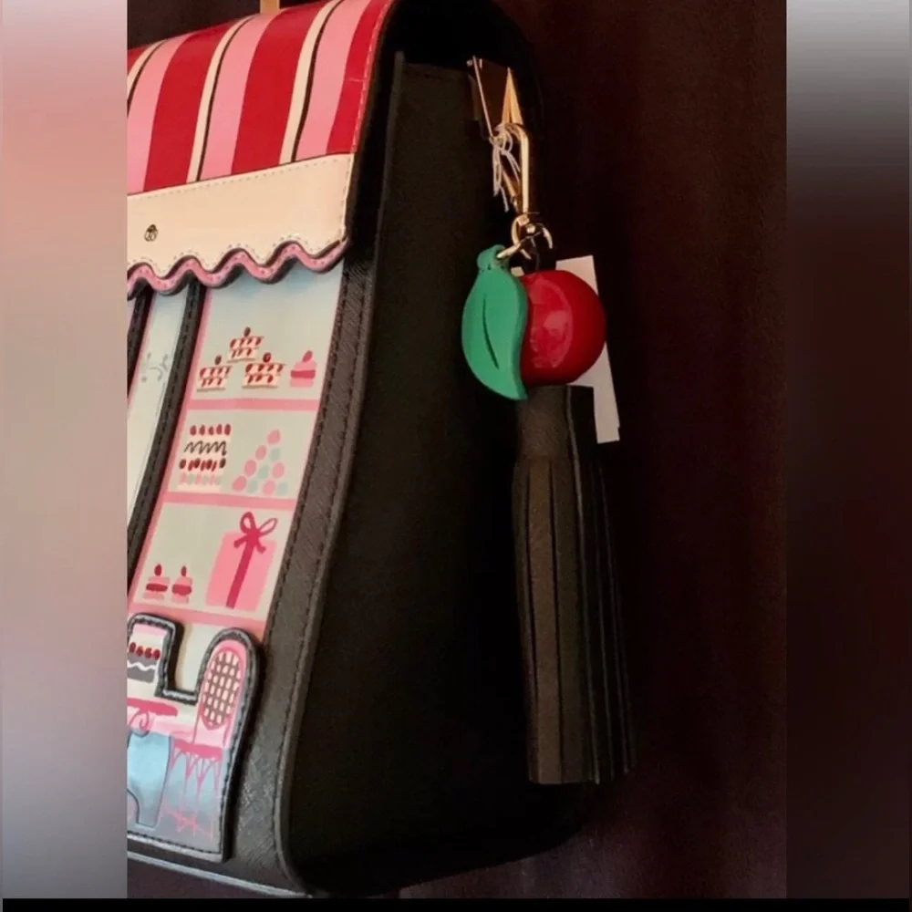 NWT Spade Ma Cherie Cafe Frenchie Dog Novelty Bag - Picture 8 of 14